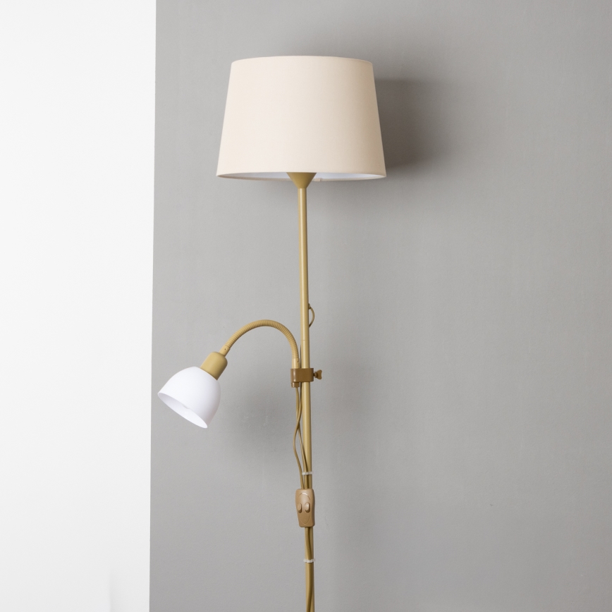 Brilagi - Podna lampa CERIA 1xE27/100W/230V + 1xE14/25W zlatna/bež