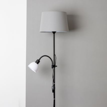Brilagi - Podna lampa CERIA 2 u 1 1xE27/100W/230V + 1xE14/25W crna/siva