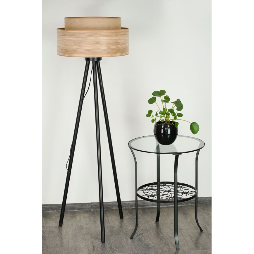 Brilagi - Podna lampa MONTANA BOHO 1xE27/15W/230V braon/crna