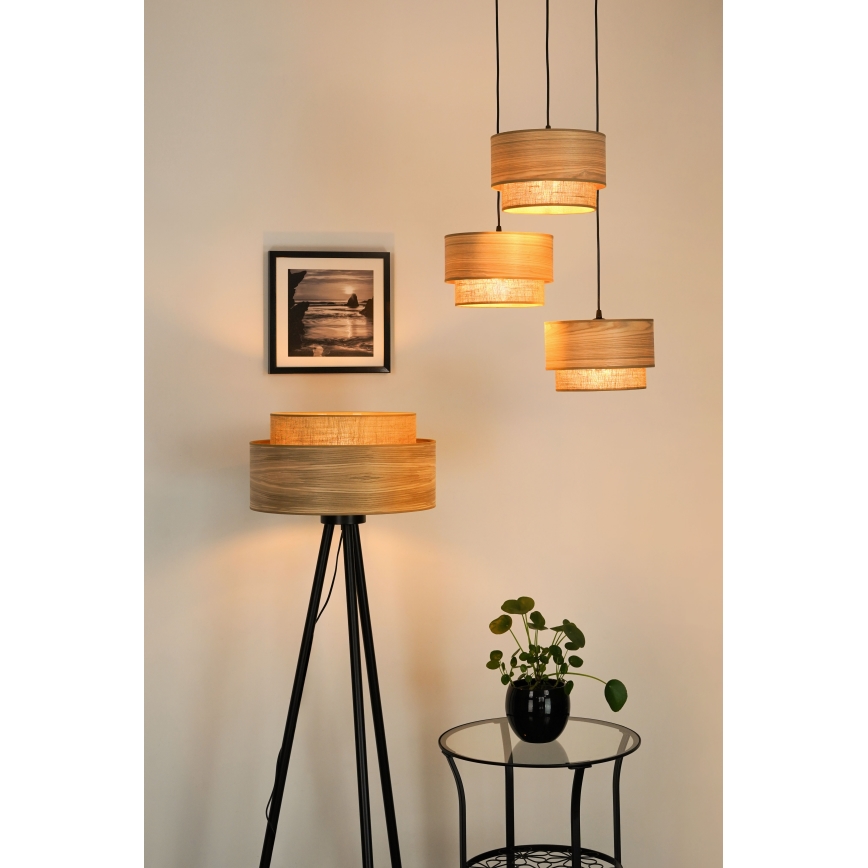 Brilagi - Podna lampa MONTANA BOHO 1xE27/15W/230V braon/crna
