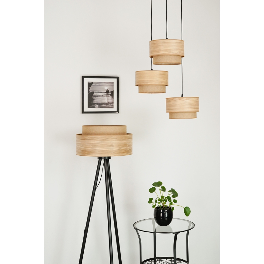 Brilagi - Podna lampa MONTANA BOHO 1xE27/15W/230V braon/crna