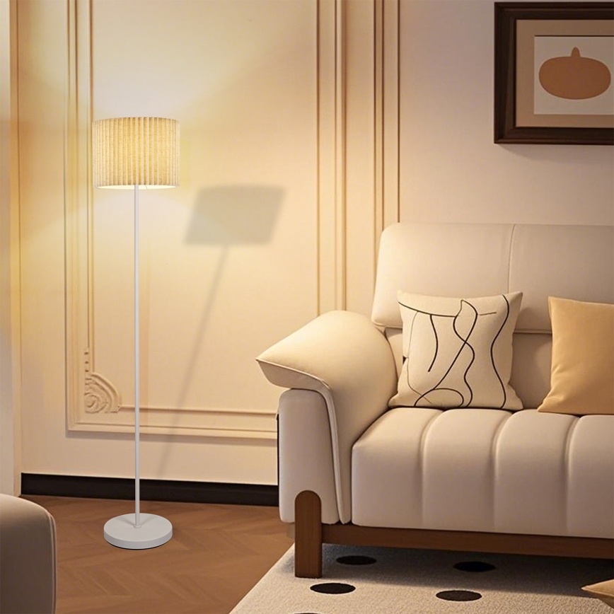 Brilagi - Podna lampa NORDIC WAVE 1xE27/15W/230V lan/bela