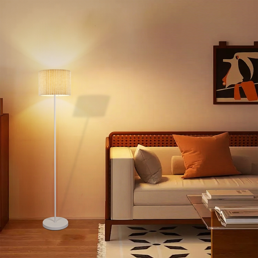 Brilagi - Podna lampa NORDIC WAVE 1xE27/15W/230V lan/bela