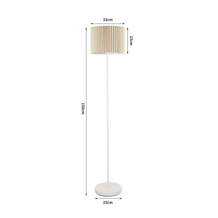Brilagi - Podna lampa NORDIC WAVE 1xE27/15W/230V lan/bela