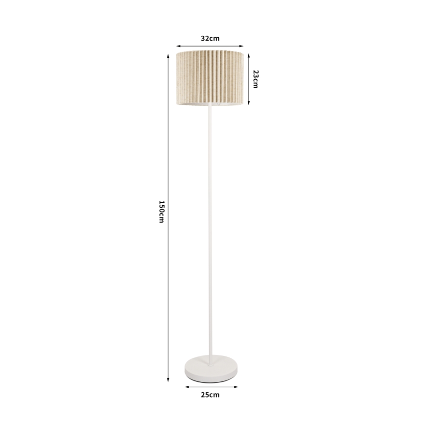 Brilagi - Podna lampa NORDIC WAVE 1xE27/15W/230V lan/bela