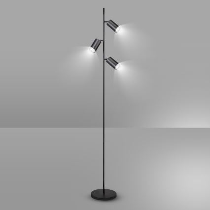 Brilagi - Podna lampa SELE 3xGU10/30W/230V crna