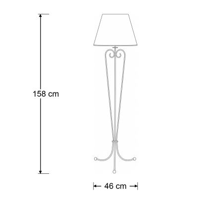 BRILAGI - Podna lampa SONIA 1xE27/15W/230V krem/patina
