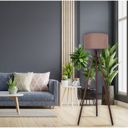 Brilagi - Podna lampa VELVET 1xE27/60W/230V braon/bež