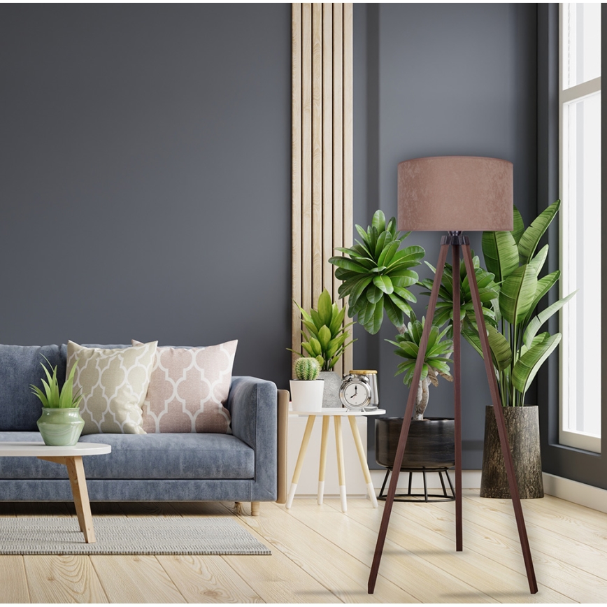 Brilagi - Podna lampa VELVET 1xE27/60W/230V braon/bež