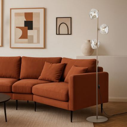 Brilagi - Podna lampa VULCANO 3xG9/8W/230V bež/dimljena bež