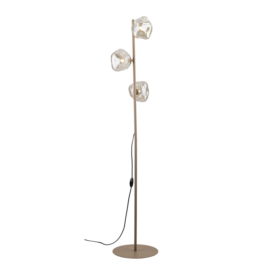 Brilagi - Podna lampa VULCANO 3xG9/8W/230V bež/dimljena bež