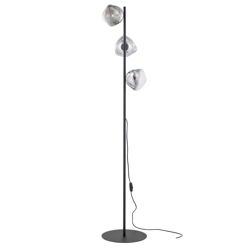 Brilagi - Podna lampa VULCANO 3xG9/8W/230V crna/zadimljena crna