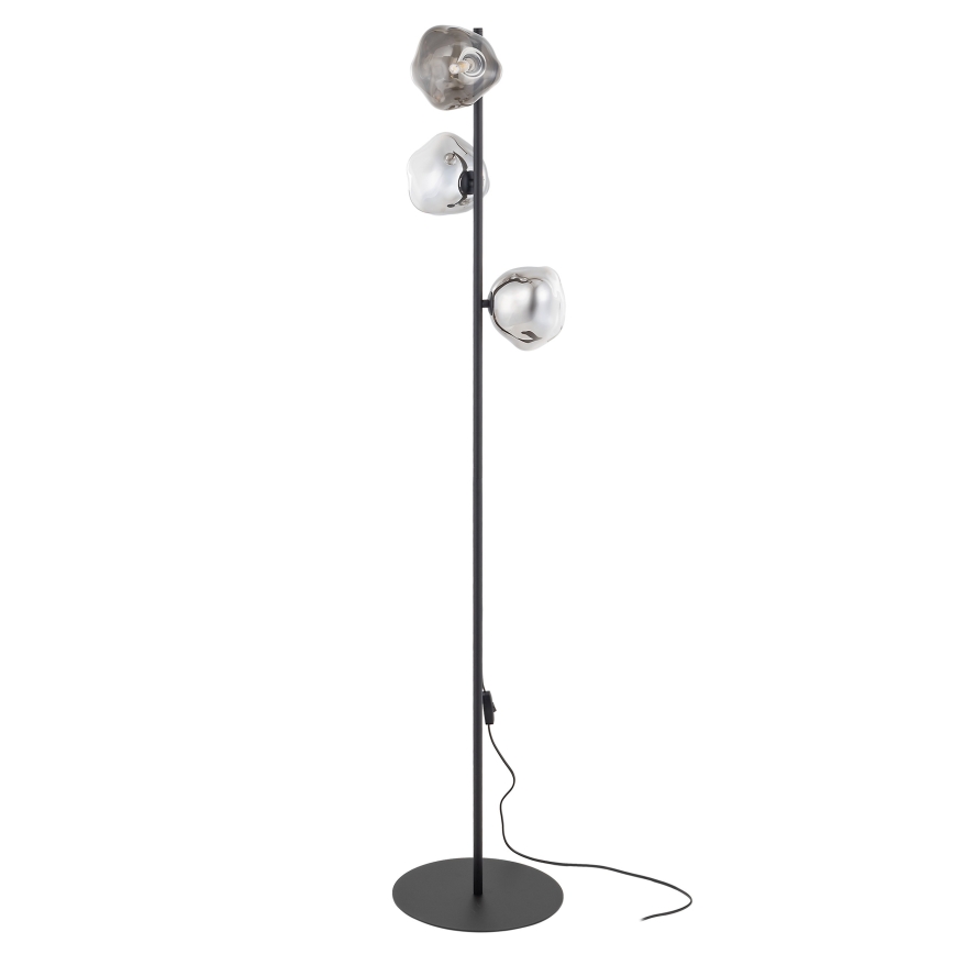 Brilagi - Podna lampa VULCANO 3xG9/8W/230V crna/zadimljena crna