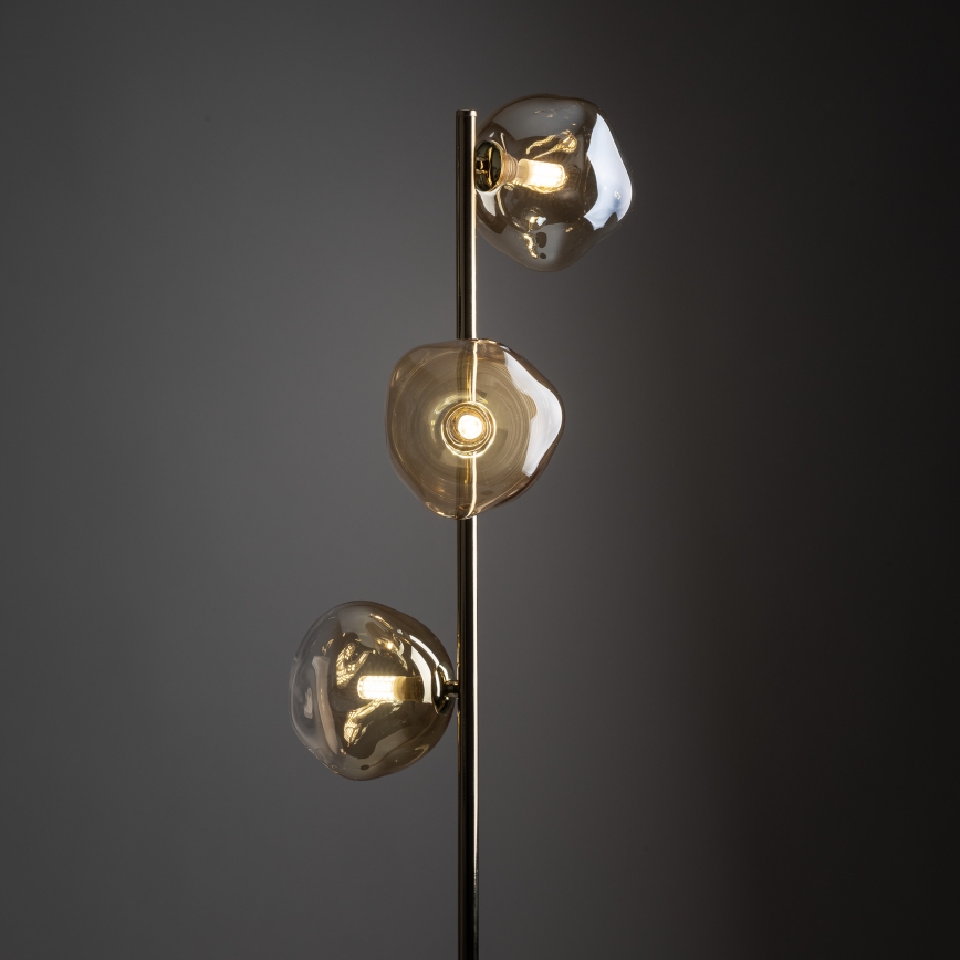 Brilagi - Podna lampa VULCANO 3xG9/8W/230V zlatna/dimno bež