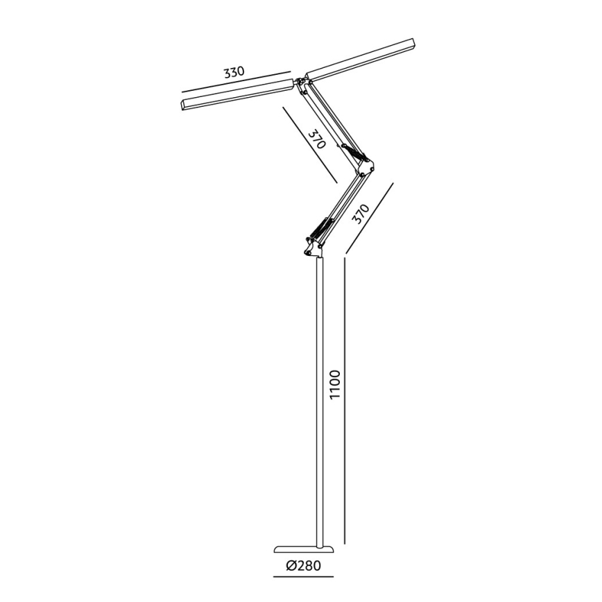 BRILAGI - LED prigušiva fleksibilna podna lampa VARIO LED/14W/230V 3000-6000K 157 cm crna