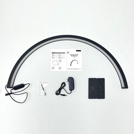 Brilagi - LED prigušiva lučna stona lampa RADIO LED/30W/24/230V 3000/4000/6500K crna