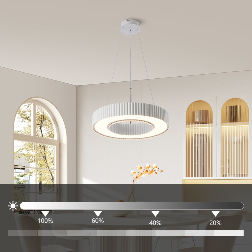 Brilagi - LED prigušiva luster na sajli LUMIX LED/48W/230V 3000-6000K bela, prečnik 50 cm + daljinski upravljač