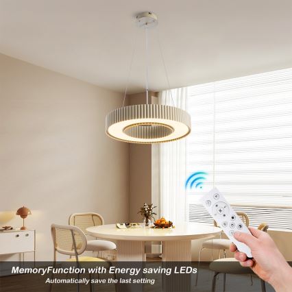 Brilagi - LED prigušiva luster na sajli LUMIX LED/48W/230V 3000-6000K bež, prečnik 50 cm + daljinski upravljač