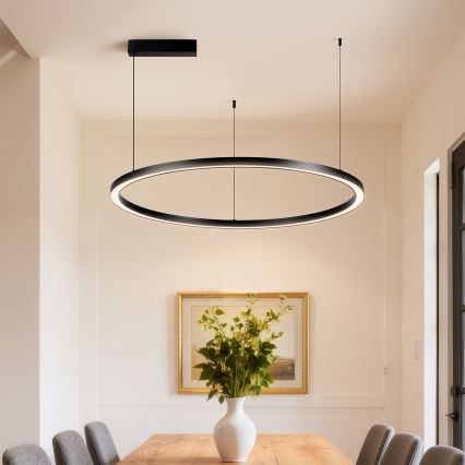 Brilagi - LED prigušiva luster na sajli PORTOFINO LED/60W/230V 3000-6000K prečnik 80 cm crna + daljinski upravljač