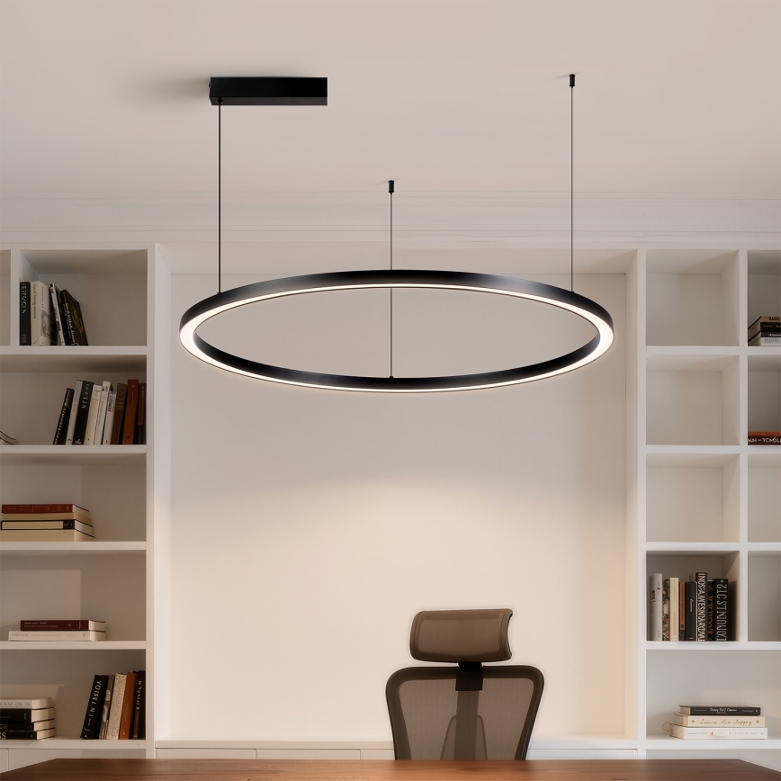 Brilagi - LED prigušiva luster na sajli PORTOFINO LED/60W/230V 3000-6000K prečnik 80 cm crna + daljinski upravljač