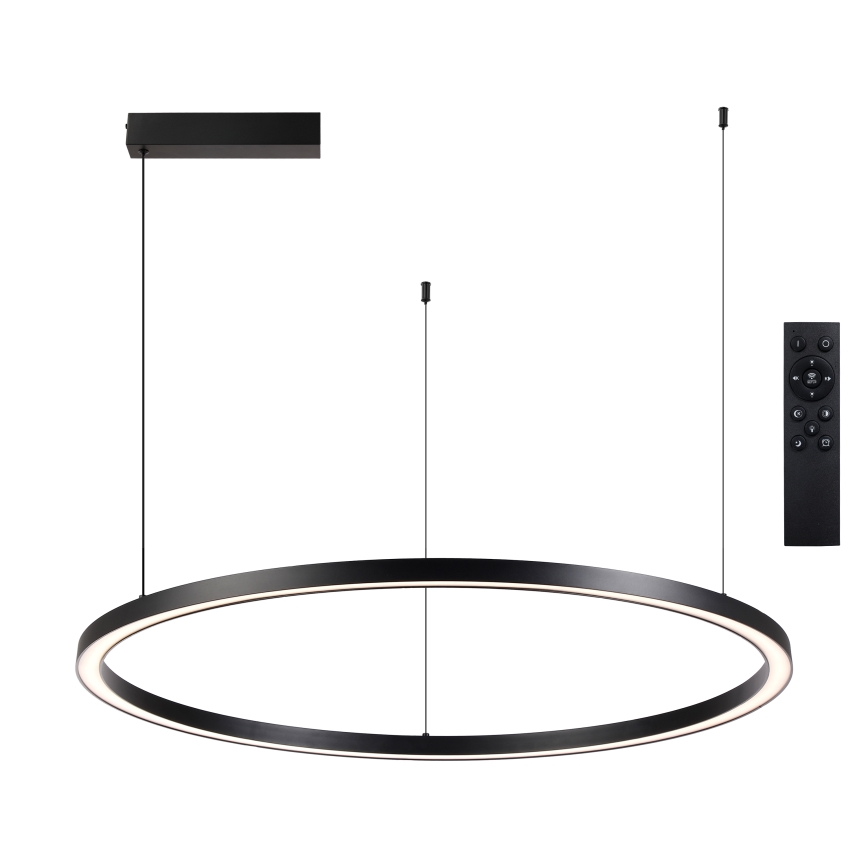 Brilagi - LED prigušiva luster na sajli PORTOFINO LED/60W/230V 3000-6000K prečnik 80 cm crna + daljinski upravljač