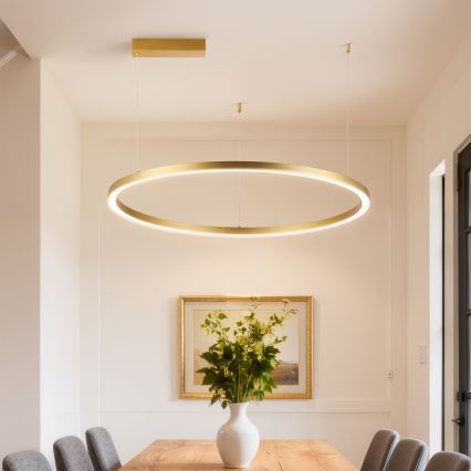 Brilagi - LED prigušiva luster na sajli PORTOFINO LED/60W/230V 3000-6000K prečnik 80 cm zlatna + daljinski upravljač