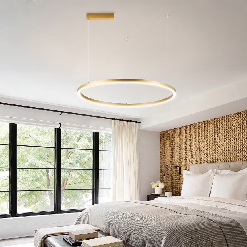 Brilagi - LED prigušiva luster na sajli PORTOFINO LED/60W/230V 3000-6000K prečnik 80 cm zlatna + daljinski upravljač