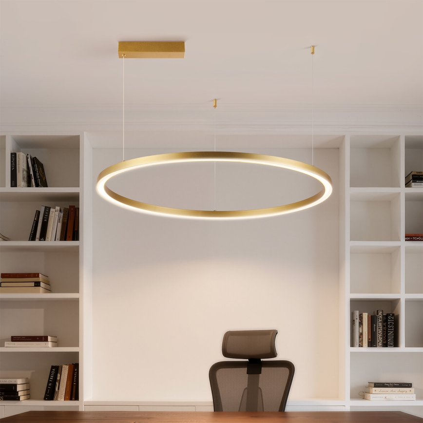 Brilagi - LED prigušiva luster na sajli PORTOFINO LED/60W/230V 3000-6000K prečnik 80 cm zlatna + daljinski upravljač