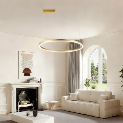 Brilagi - LED prigušiva luster na sajli PORTOFINO LED/60W/230V 3000-6000K prečnik 80 cm zlatna + daljinski upravljač
