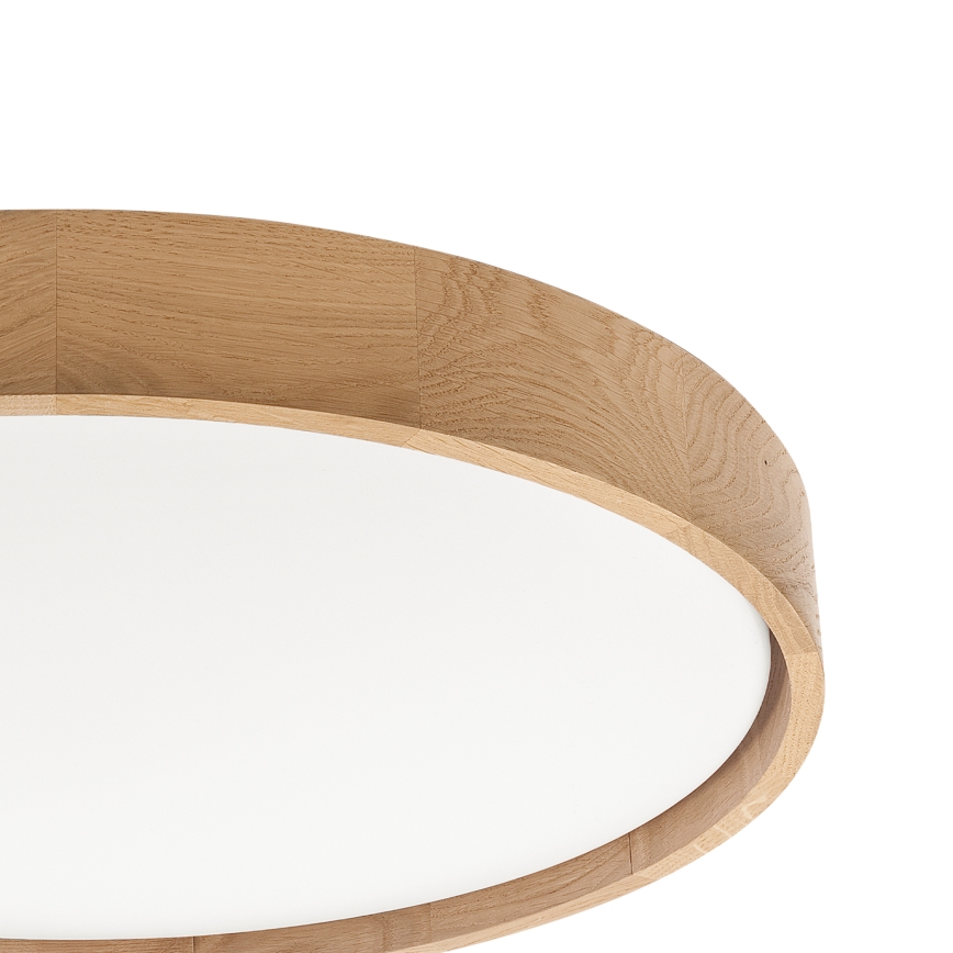 Brilagi - LED prigušiva plafonska svetiljka MANAROLA SMART LED/36W/230V 3000-6000K Wi-Fi Tuya Beacon prečnik 51 cm hrast + daljinski upravljač