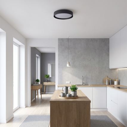 Brilagi - LED prigušiva plafonska lampa LUCIA LED/48W/230V 3000-6500K pr. 41 cm crna + daljinski upravljač