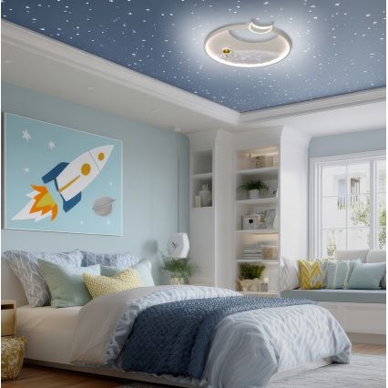 Brilagi - LED prigušiva dečije plafonsko svetlo ASTRO LED/20W/230V prečnik 50 cm 3000-6000K astronaut + daljinski upravljač