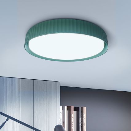 Brilagi - LED prigušiva plafonska lampa LUCIA LED/48W/230V 3000-6500K prečnik 41 cm zelena + daljinski upravljač