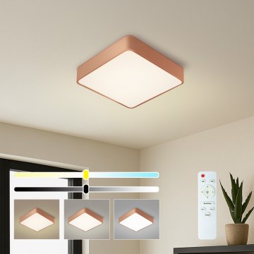 BRILAGI - prigušiva LED plafonska svetiljka POOL SQUARE LED/36W/230V 3000-6000K 40x40 cm bakrena + daljinski upravljač