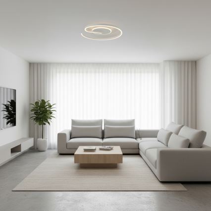 Brilagi - LED prigušiva plafonska svetiljka SPIRAL LED/56W/230V prečnik 50 cm 3000/4000/6000K + daljinski upravljač