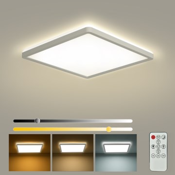 Brilagi - prigušiva LED plafonska svetiljka ULTRA SLIM LED/18W/230V 2700-6500K 30x30 cm bela + daljinski upravljač
