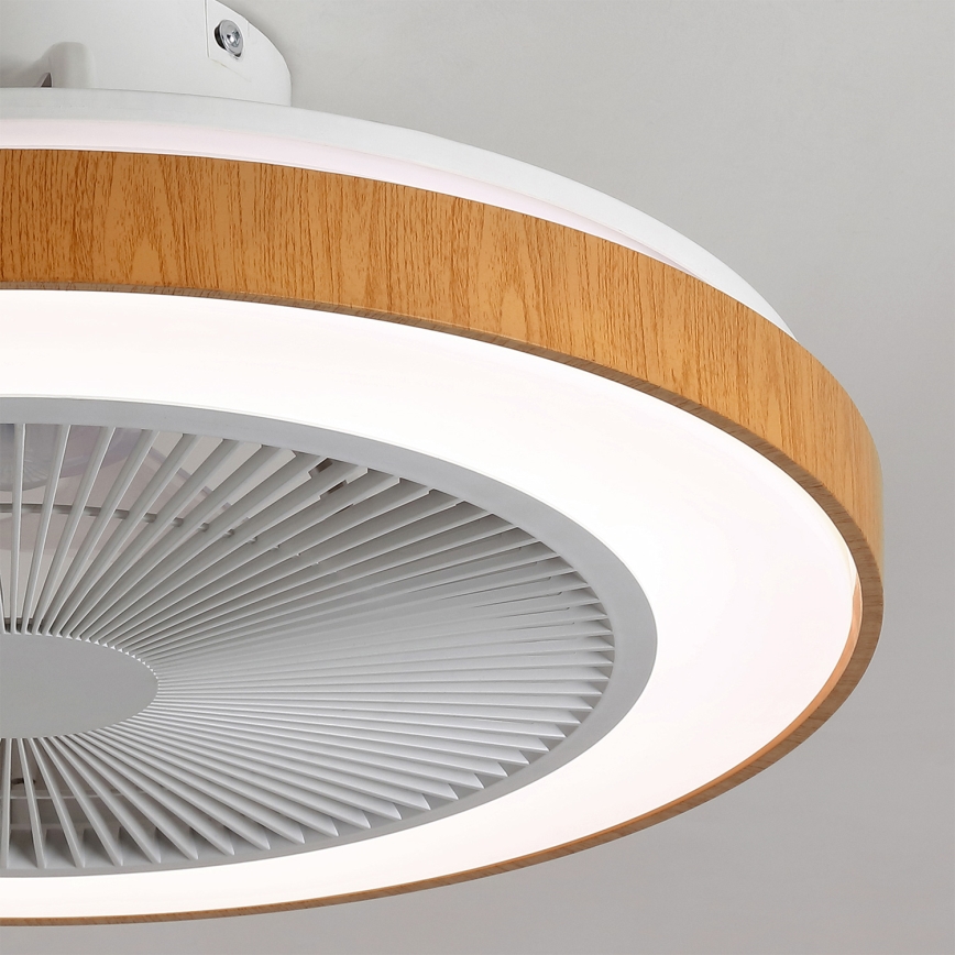 Brilagi - LED prigušiva plafonski ventilator LED/38W/230V 3000-6500K prečnik 50 cm bela/braon + daljinski upravljač