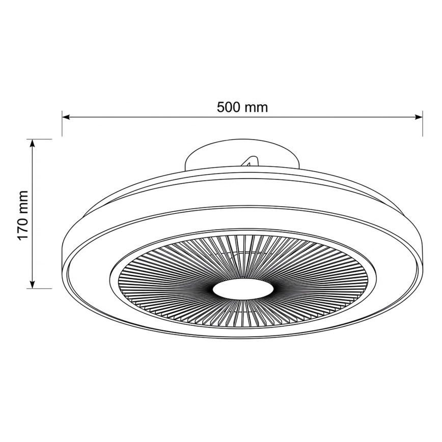 Brilagi - LED prigušiva plafonski ventilator LED/38W/230V 3000-6500K prečnik 50 cm bela/braon + daljinski upravljač