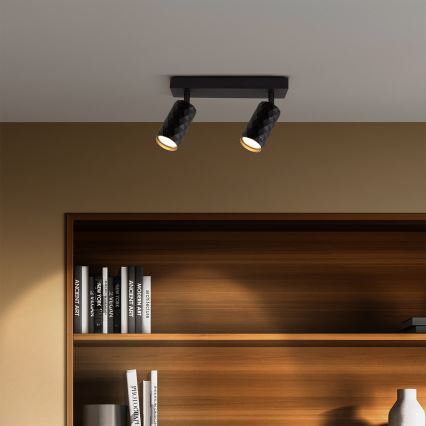Brilagi - LED RGBW prigušiva spot svetiljka SELE DIAMANT 2xGU10/4,8W/230V 3000K crna + daljinski upravljač