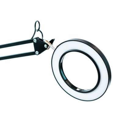 Brilagi - prigušiva LED stona lampa sa lupom LENS LED/12W/5V 3000/4200/6000K crna