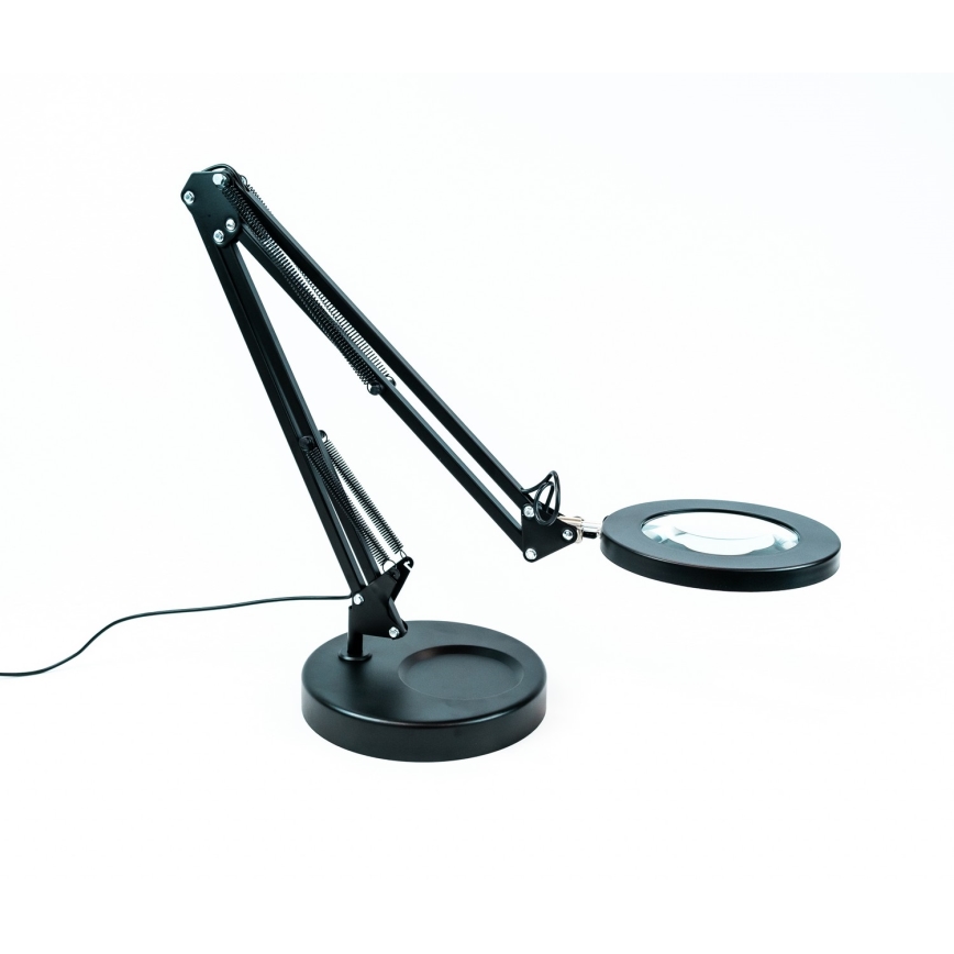 Brilagi - prigušiva LED stona lampa sa lupom LENS LED/12W/5V 3000/4200/6000K crna