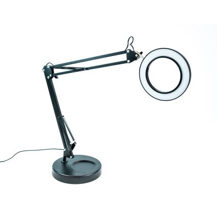 Brilagi - prigušiva LED stona lampa sa lupom LENS LED/12W/5V 3000/4200/6000K crna