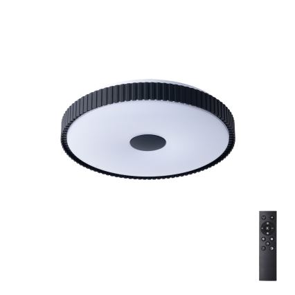 Brilagi - LED prigušiva plafonska lampa CORVO LED/72W/230V 3000-6000K crna prečnik 50 cm + daljinski upravljač