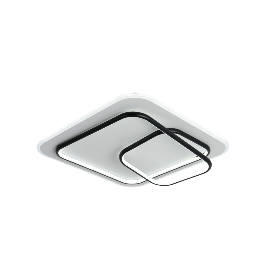 Brilagi - LED prigušiva plafonska svetiljka FLARE LED/81W/230V 3000-6000K 50x50 cm bela/crna + daljinski upravljač