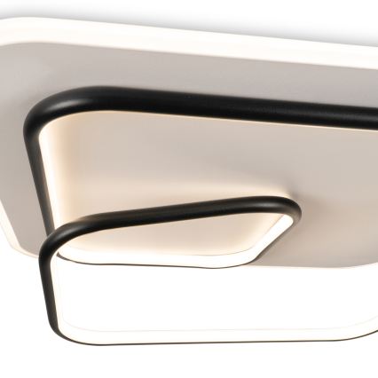 BRILAGI - LED prigušiva plafonska svetiljka FLARE LED/81W/230V 3000-6000K 50x50 cm bela/crna + daljinski upravljač