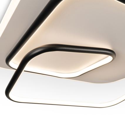 BRILAGI - LED prigušiva plafonska svetiljka FLARE LED/81W/230V 3000-6000K 50x50 cm bela/crna + daljinski upravljač