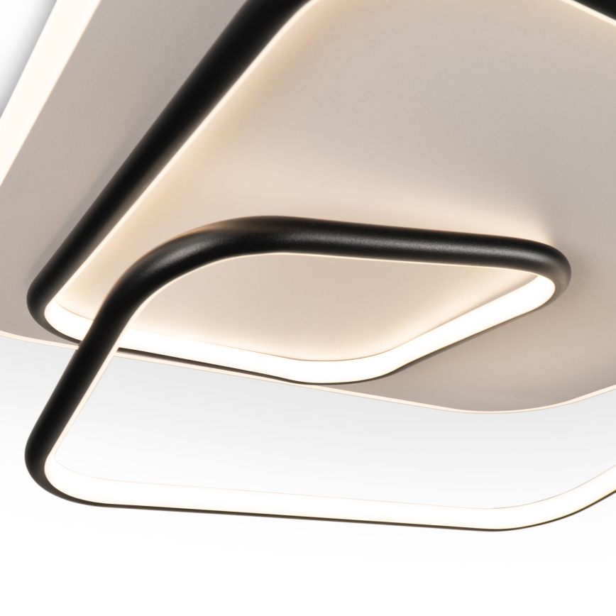 BRILAGI - LED prigušiva plafonska svetiljka FLARE LED/81W/230V 3000-6000K 50x50 cm bela/crna + daljinski upravljač
