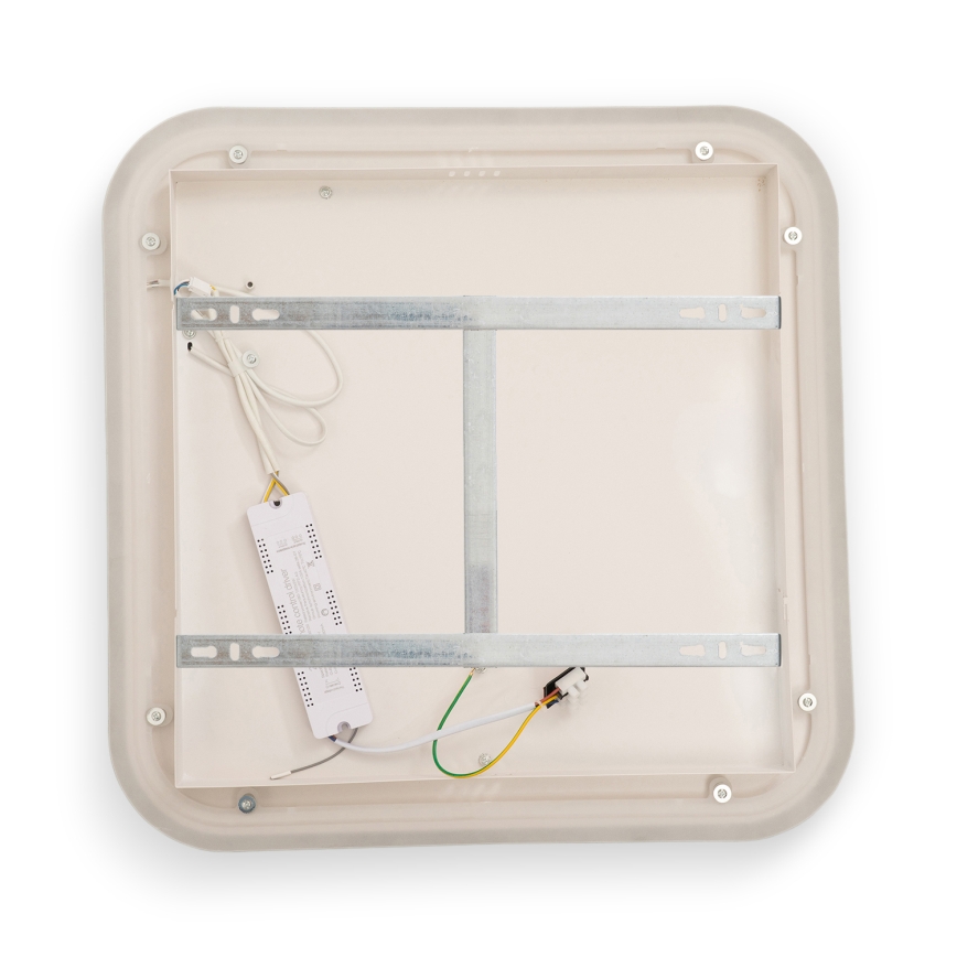 BRILAGI - LED prigušiva plafonska svetiljka FLARE LED/81W/230V 3000-6000K 50x50 cm bela/crna + daljinski upravljač