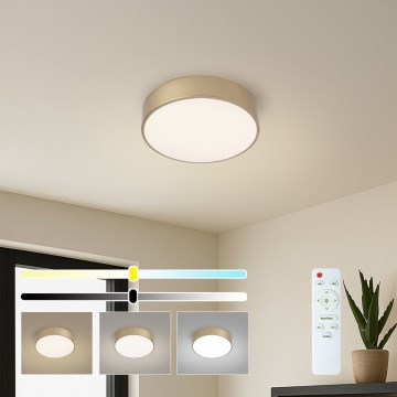 BRILAGI - prigušiva LED stropna svetiljka POOL LED/24W/230V 3000-6000K prečnik 20 cm zlatna + daljinski upravljač
