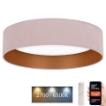 Brilagi - prigušiva LED stropna svetiljka VELVET SMART LED/24W/230V prečnik 45 cm 2700-6500K Wi-Fi Tuya ružičasta/zlatna + daljinski upravljač